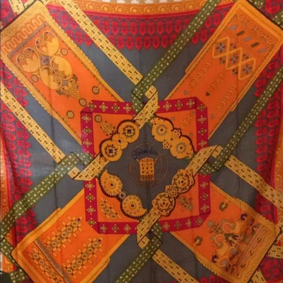 Hermes Brins d'or shawl 140 cm x 140 cm - Picture 11 of 12